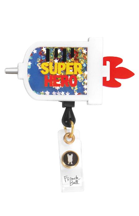 Super Hero Shot Syringe – Retractable ID Badge Holder Retractable Badge Reel koi