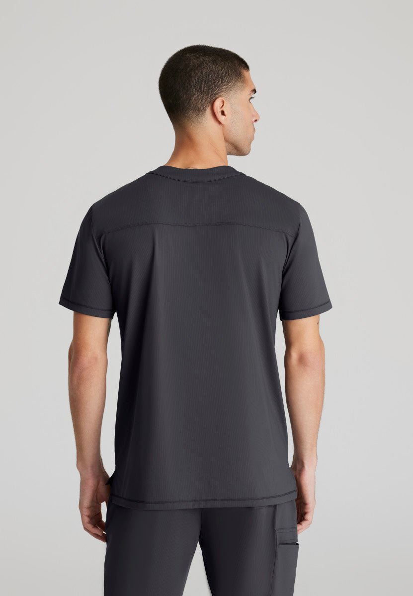 Flex Single Pocket Curved Neck Scrub TopSkechers Slip - insSKT229-PEWTER-XS