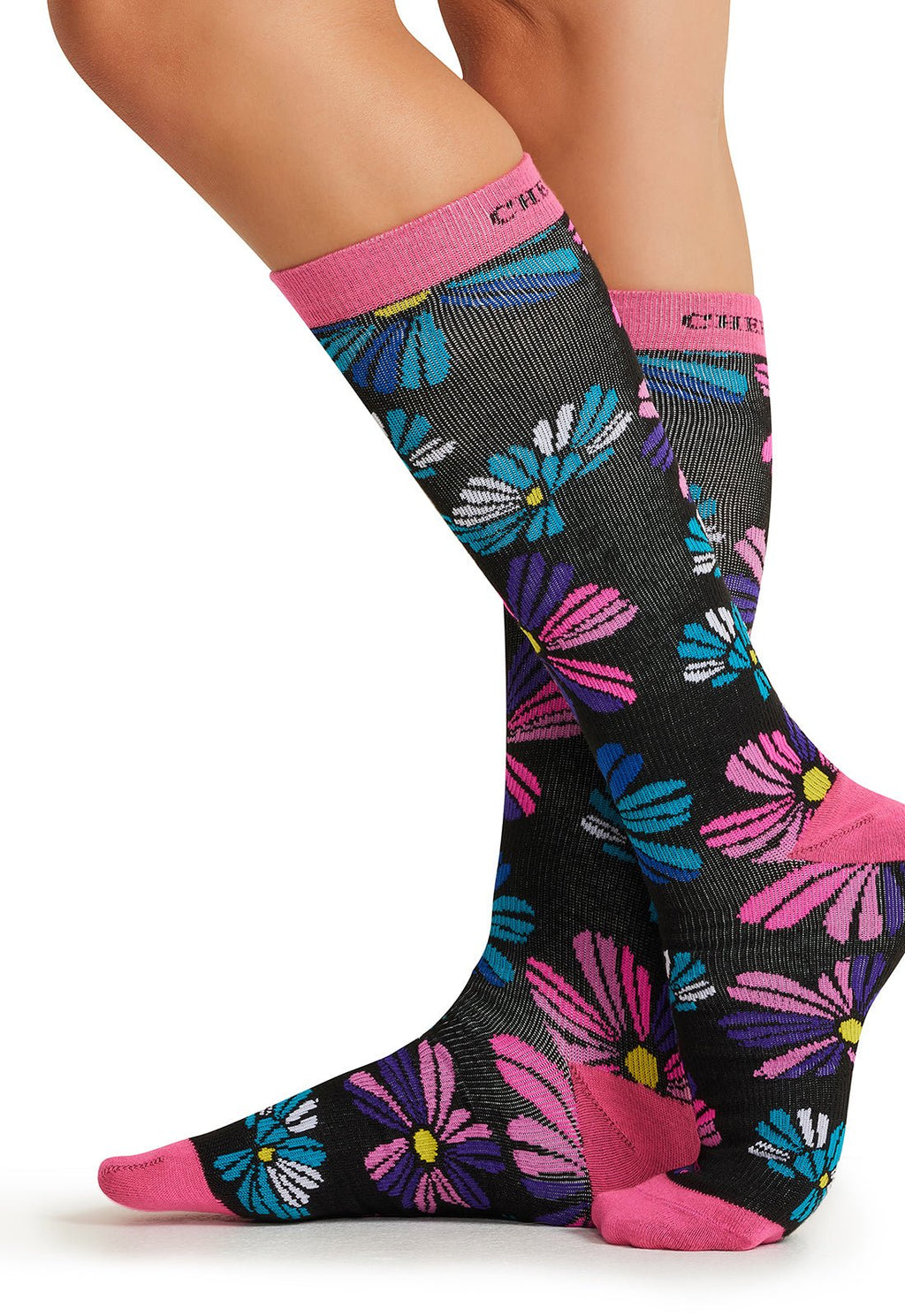 Floral Flashback Compression SocksCherokee LegwearPRINTSUPPORT-FLRFB-REG