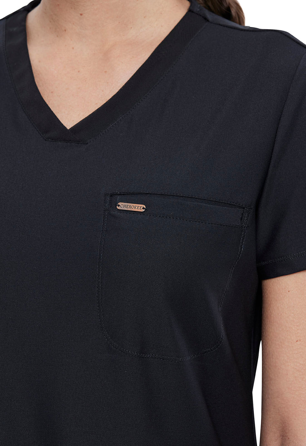 Form Tuckable Ultra - Stretch Scrub TopCherokee FormCK819-BLK-XXS