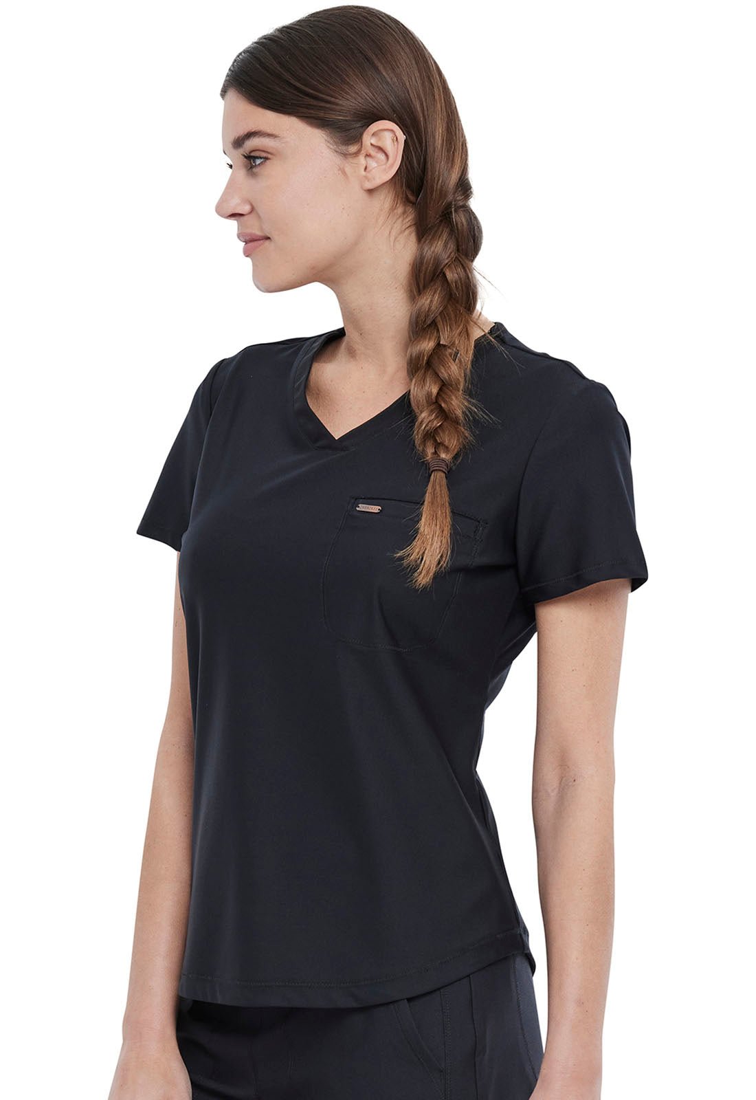 Form Tuckable Ultra - Stretch Scrub TopCherokee FormCK819-BLK-XXS