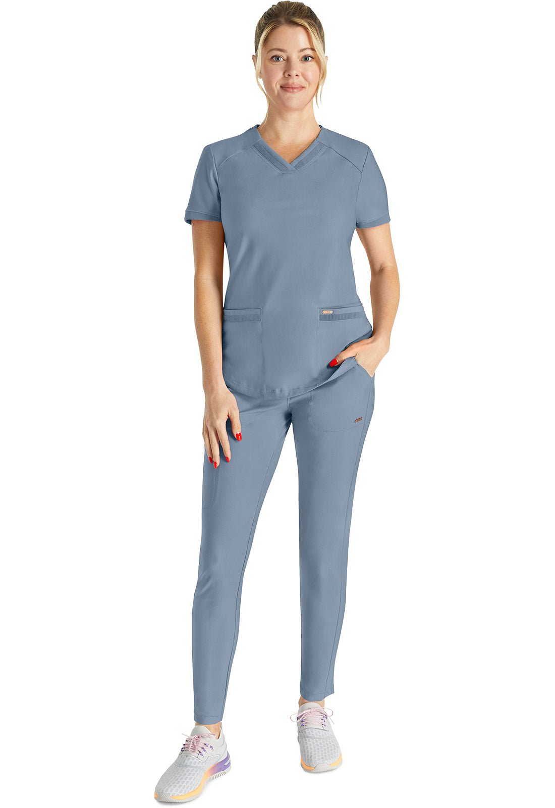 Form Ultra - Stretch Scrub TopCherokee FormCK840-OCEANASH-XXS