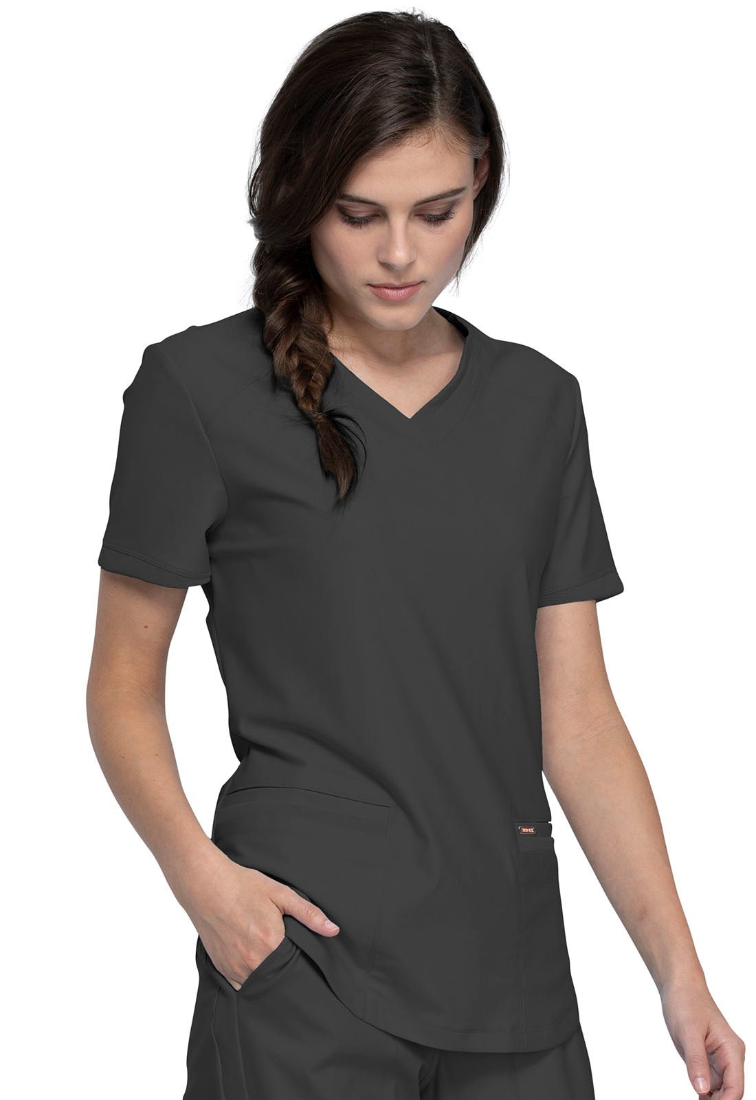 Form Ultra - Stretch Scrub TopCherokee FormCK840-PEWTER-XXS