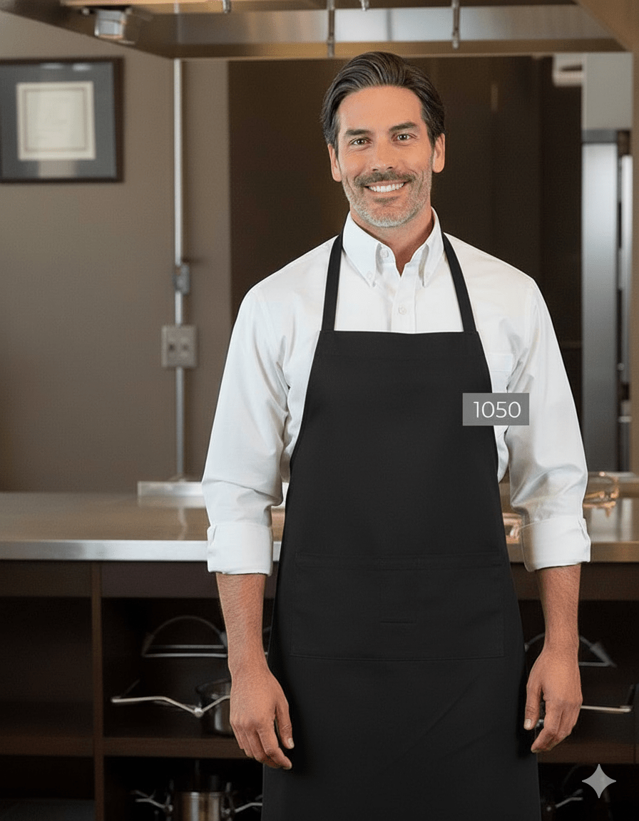 Full - Length Bib Apron with PocketsPremium Uniforms1050-BLACK