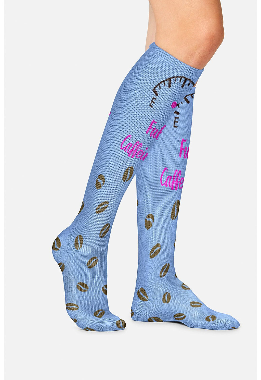 Fully Caffeinated Compression SocksCherokee LegwearPRINTSUPPORT-FLYCF-REG