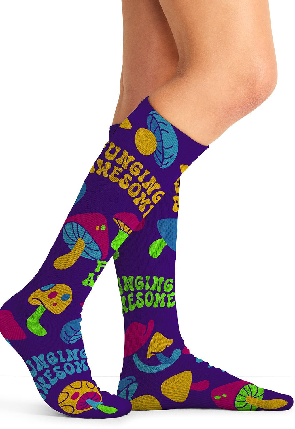 Fungi Mushroom Compression SocksCherokee LegwearPRINTSUPPORT-FUNGI