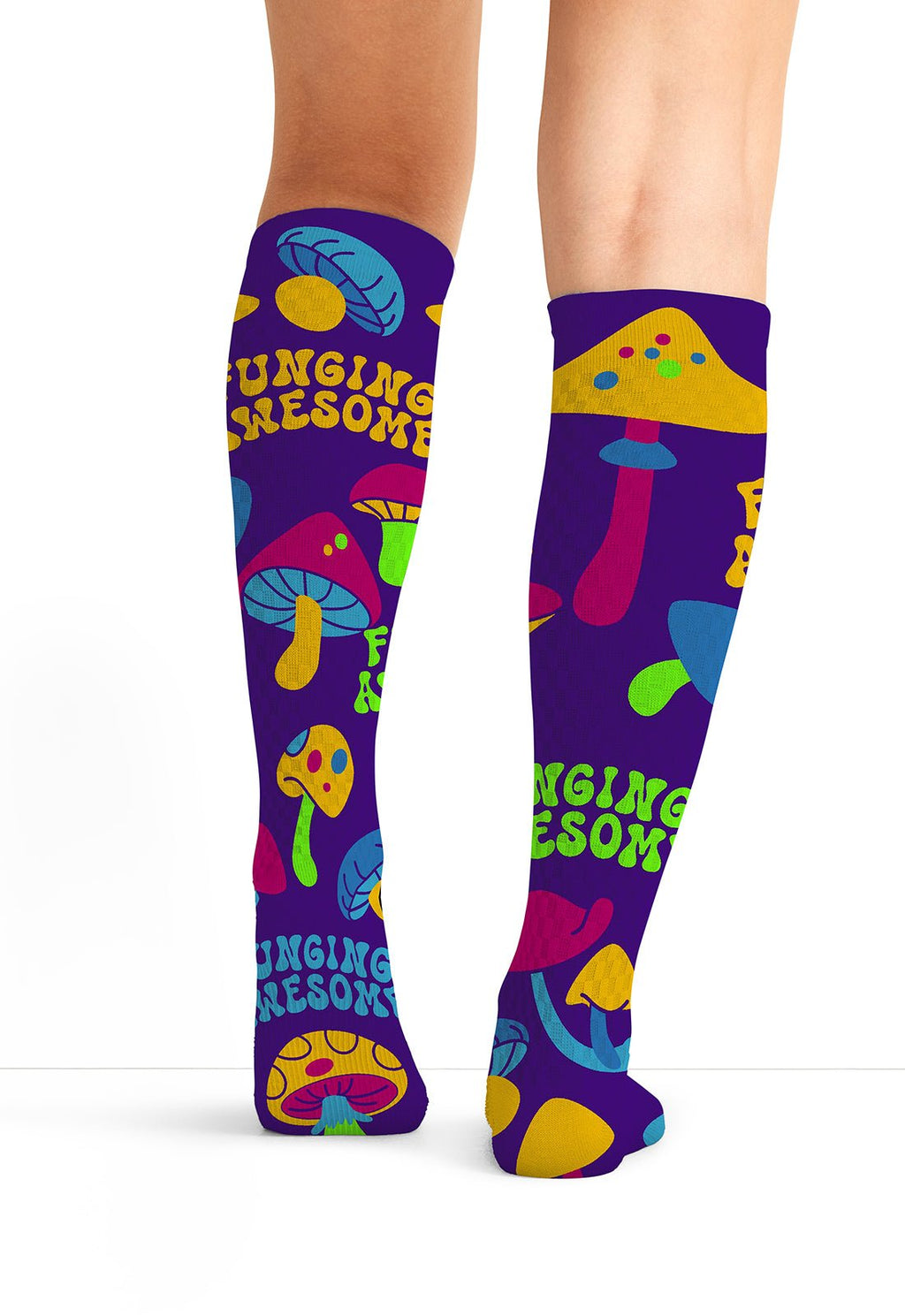 Fungi Mushroom Compression SocksCherokee LegwearPRINTSUPPORT-FUNGI