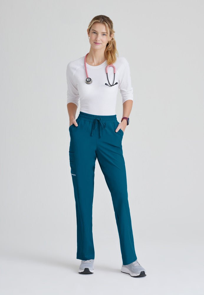 Gamma Mid - Rise Tapered Leg Scrub PantSkechers by BarcoSKP623-BAHAMA-XXS