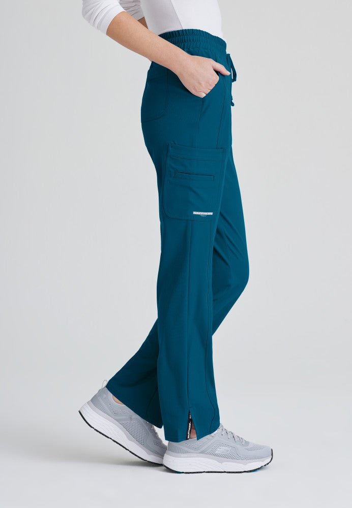 Gamma Mid - Rise Tapered Leg Scrub PantSkechers by BarcoSKP623-BAHAMA-XXS
