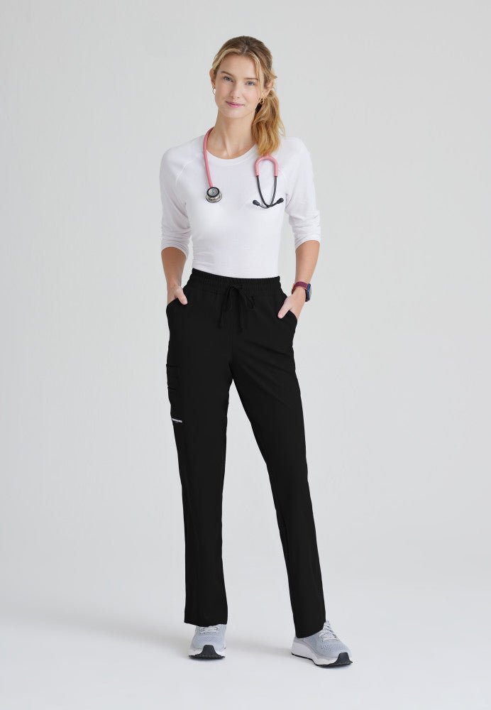 Gamma Mid - Rise Tapered Leg Scrub PantSkechers by BarcoSKP623-BLACK-XXS
