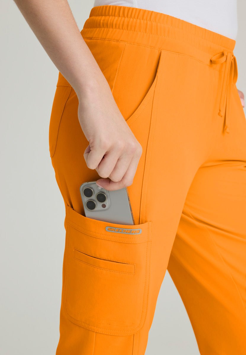 Gamma Mid - Rise Tapered Leg Scrub PantSkechers by BarcoSKP623-MERIGOLD-XXS