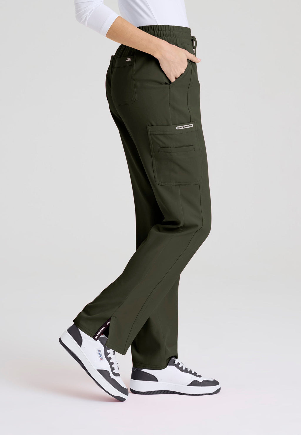 Gamma Mid - Rise Tapered Leg Scrub PantSkechers by BarcoSKP623-OLIVE-XXS