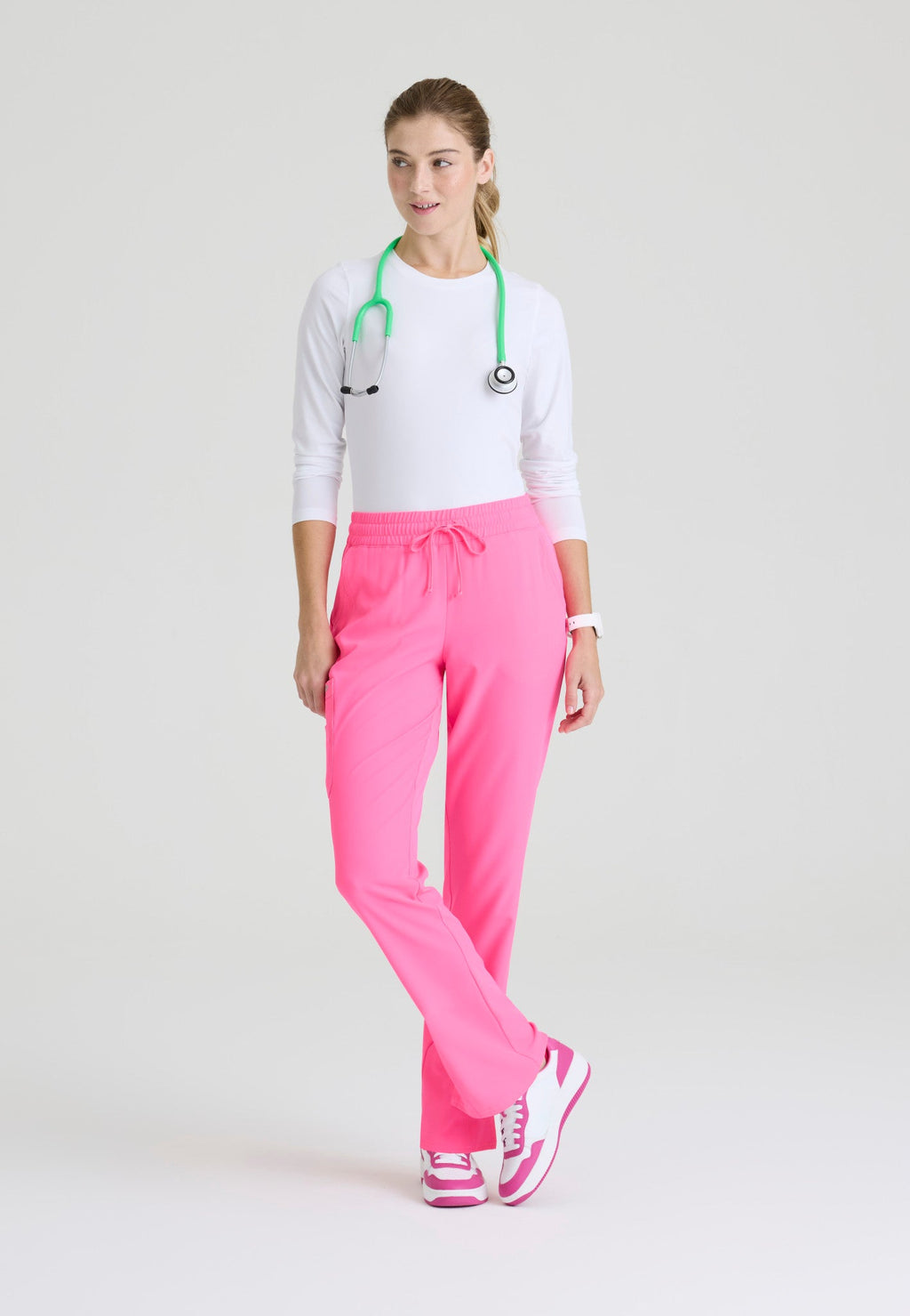 Gamma Mid - Rise Tapered Leg Scrub PantSkechers by BarcoSKP623-PASSIONPINK-XXS