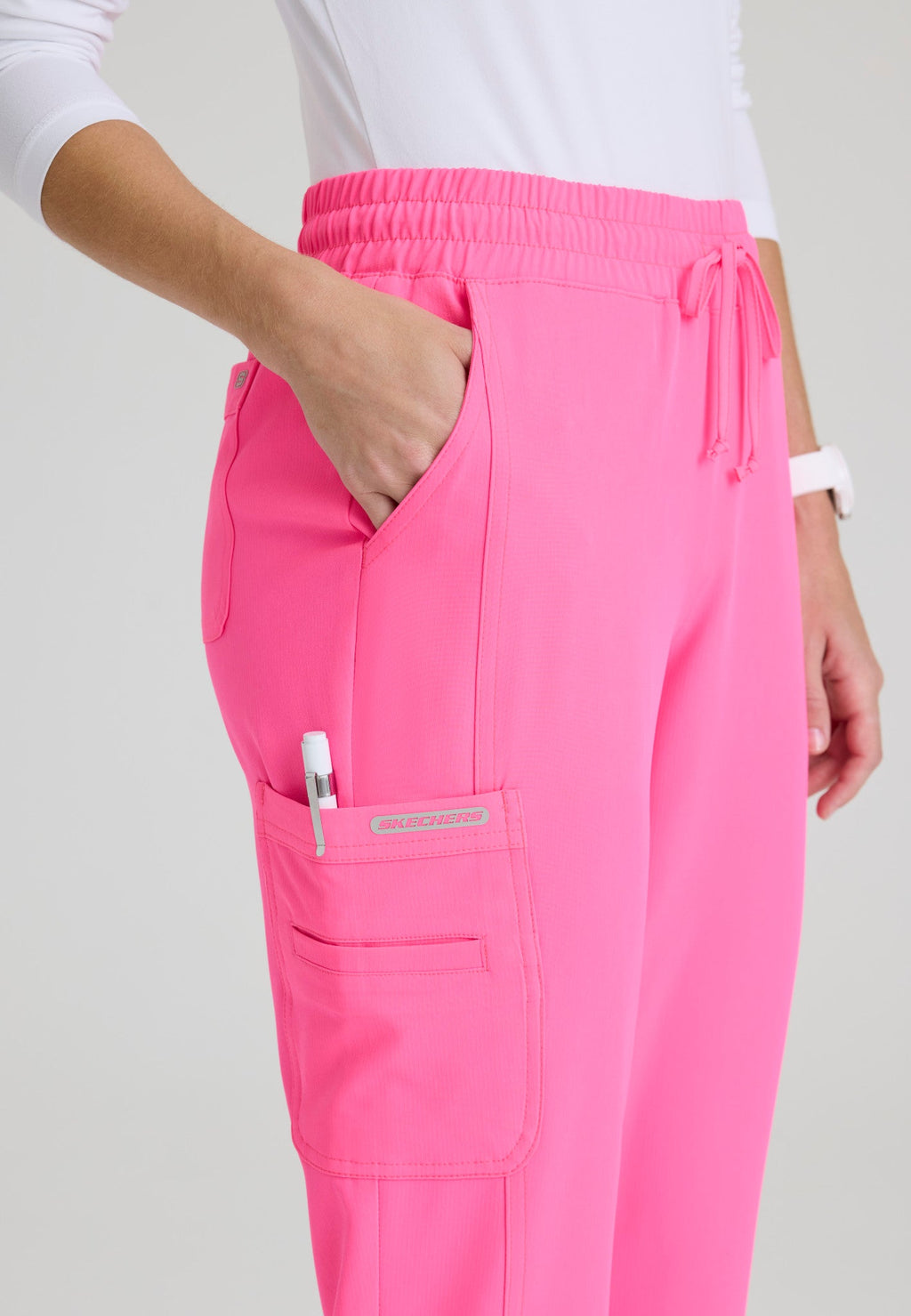 Gamma Mid - Rise Tapered Leg Scrub PantSkechers by BarcoSKP623-PASSIONPINK-XXS