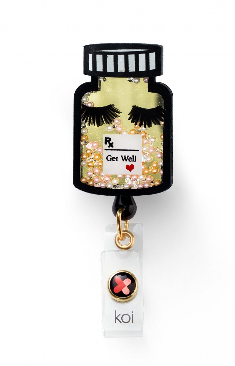Get Well - Retractable ID Badge HolderkoiA156A-GWL