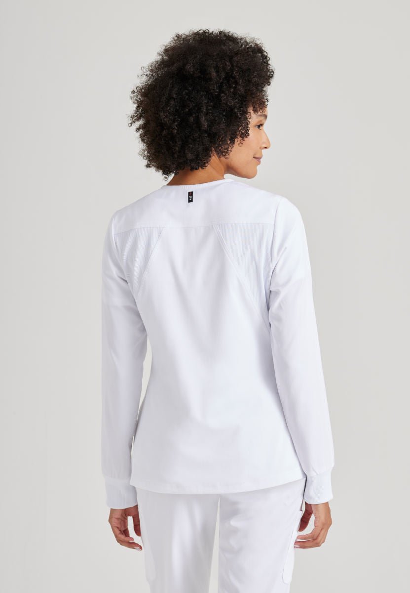Gianna Warm - Up Scrub Jacket - WhiteGrey's Anatomy by Barco