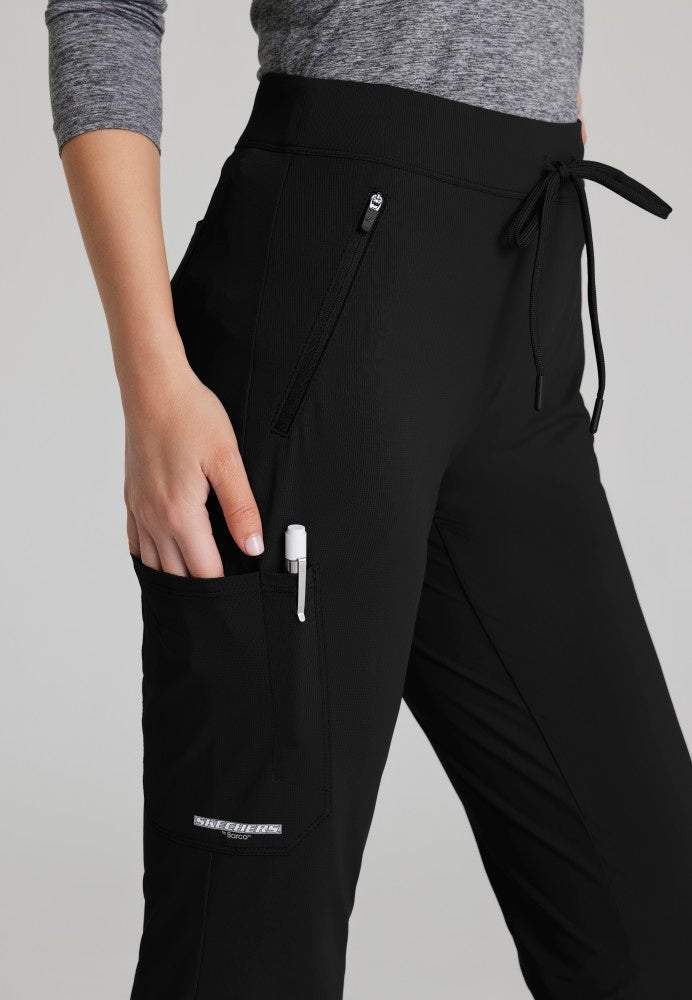 Glide Mid - Rise Flare Scrub PantSkechers Slip - insSKP656-BLACK-XXS