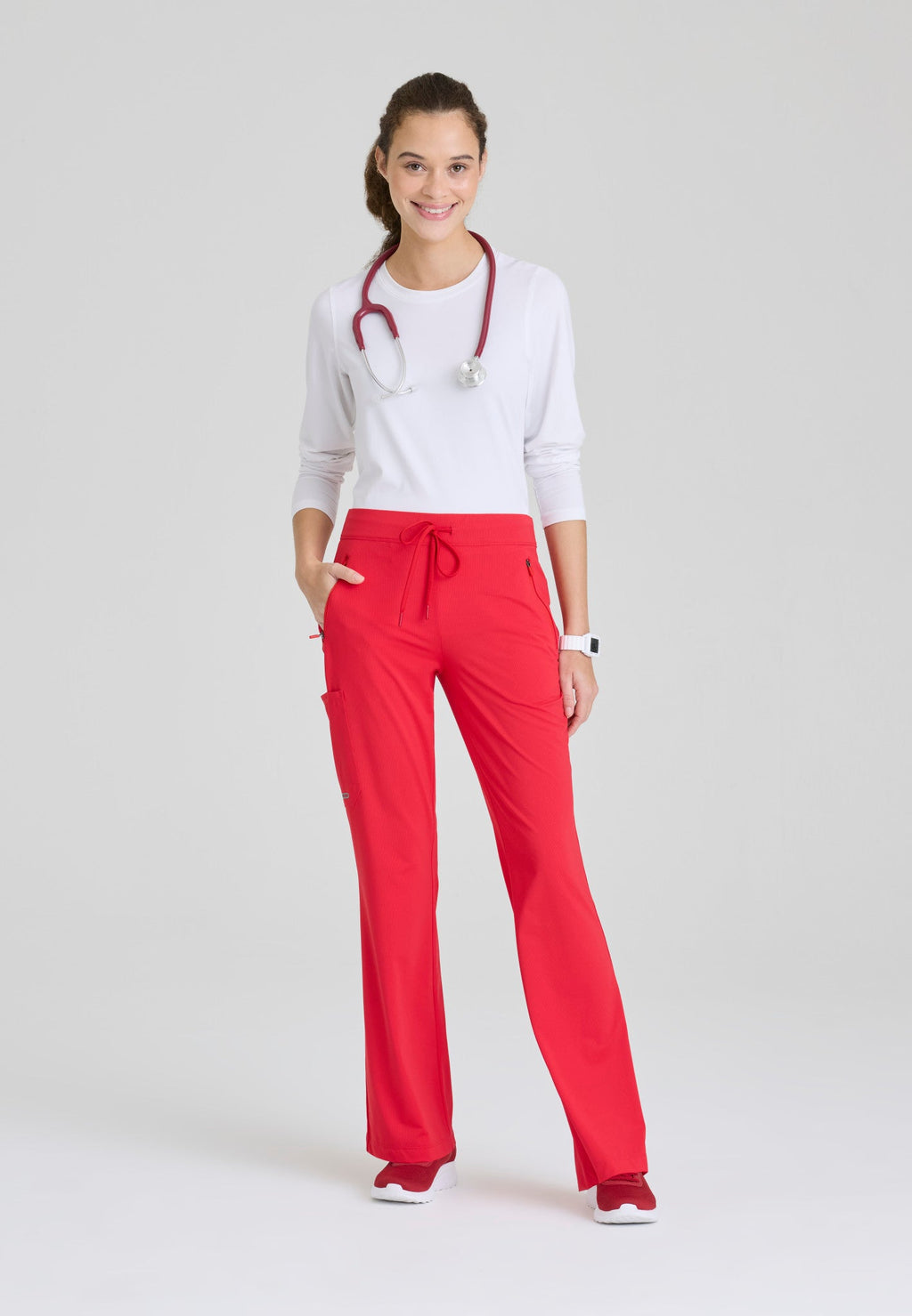 Glide Mid - Rise Flare Scrub PantSkechers Slip - insSKP656-HERO-XXS