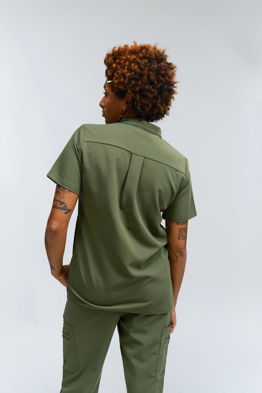 Gloria Button Up Scrub TopJOIIAGLORIA-MOSSYGREEN-XS