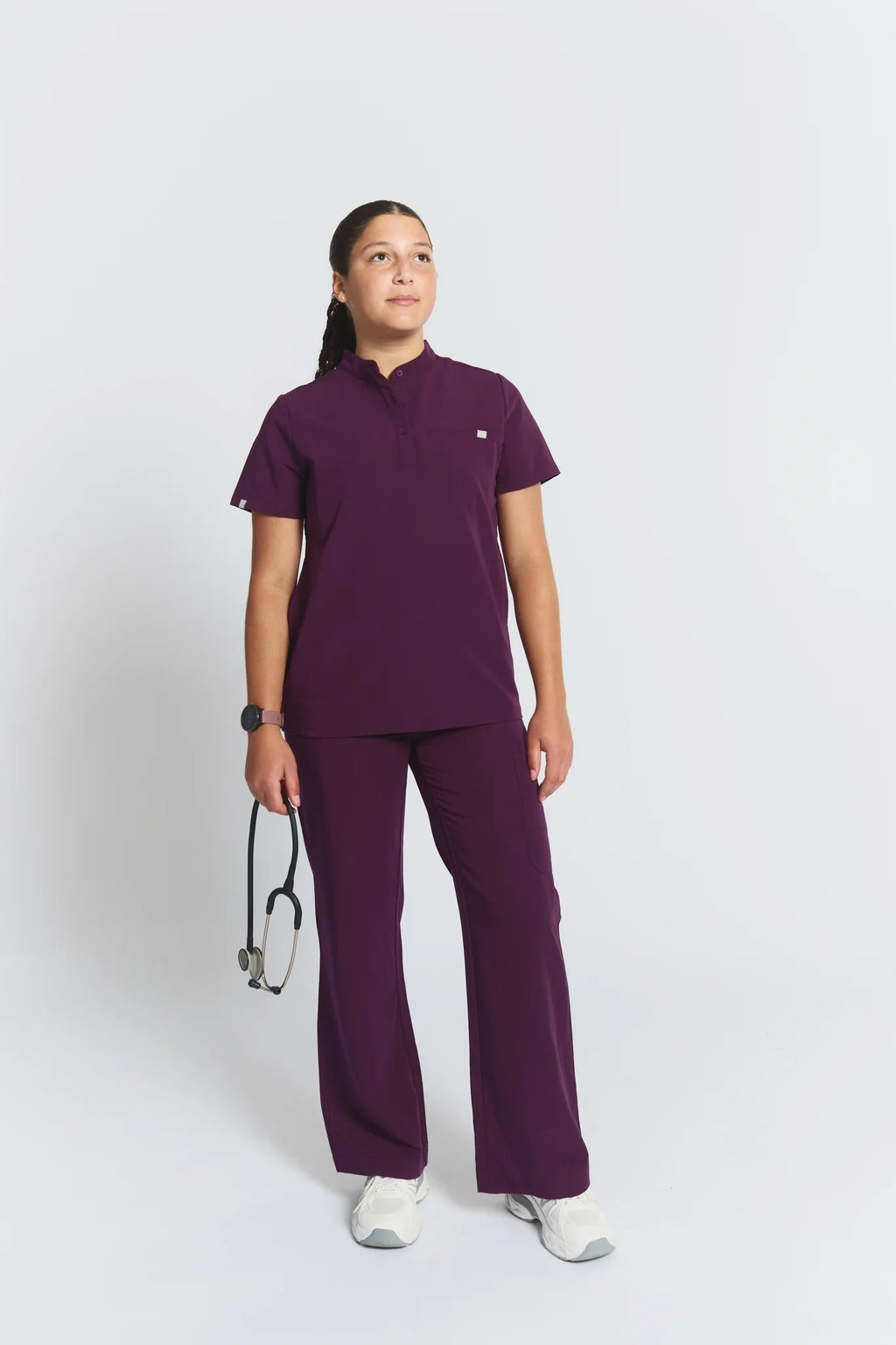 Gloria Button Up Scrub TopJOIIAGLORIA-ROYALPURPLE-XS