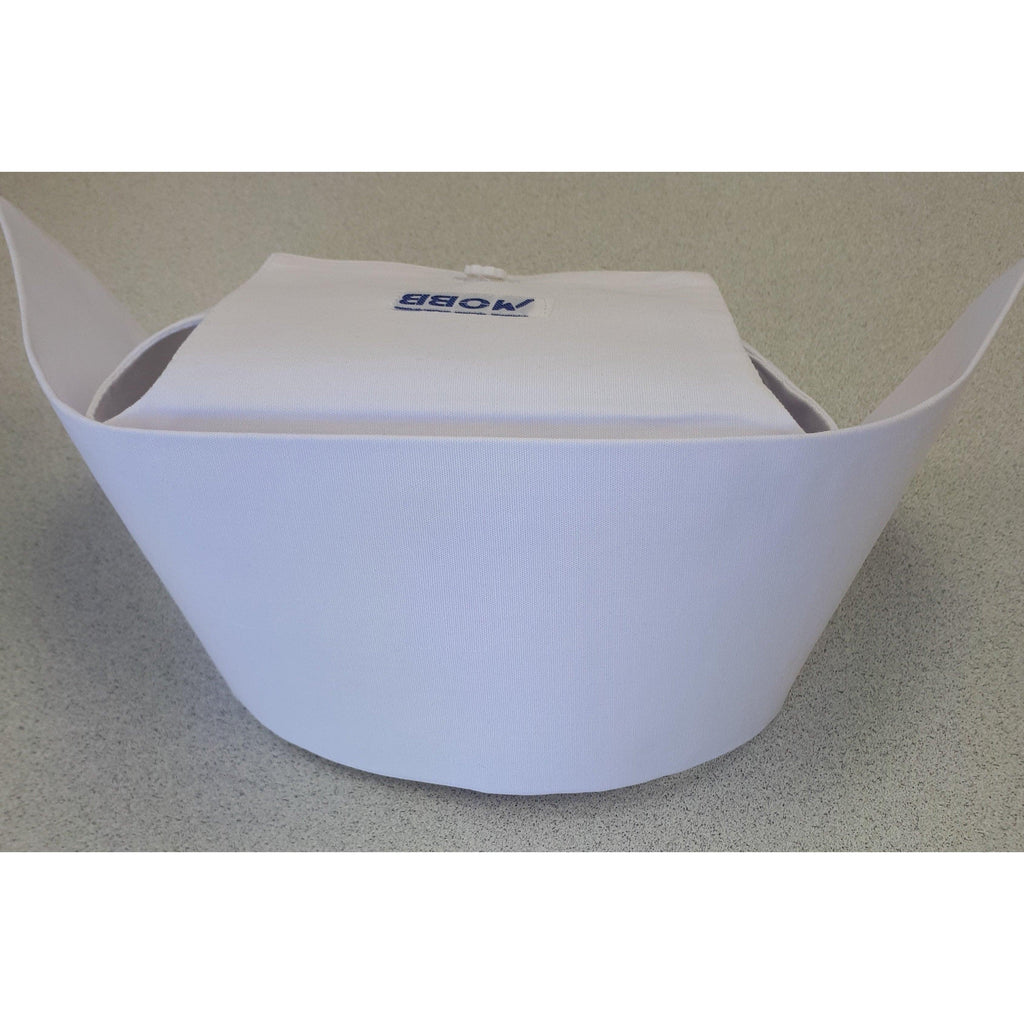 Traditional White Nurse Graduation Cap – with Black or Green Band Scrub Hat Mobb