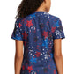 Hang With The Stars Scrub Top Women's Print Top Cherokee Licensed   