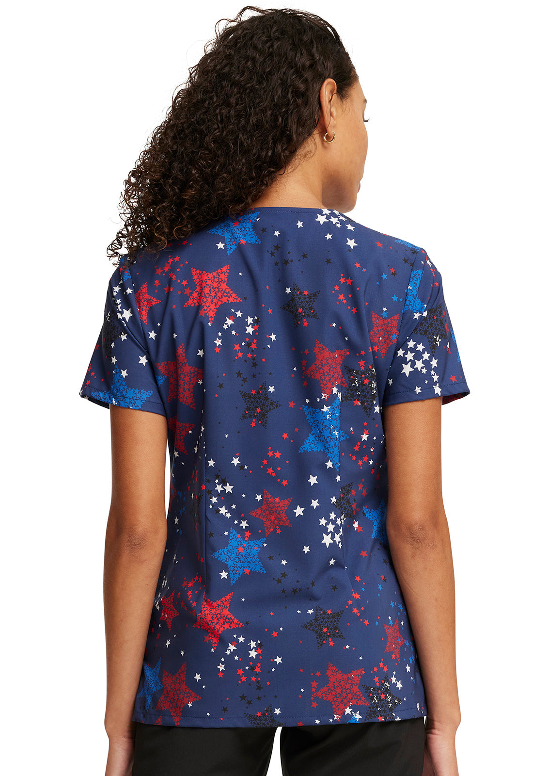 Hang With The Stars Scrub Top Women's Print Top Cherokee Licensed   