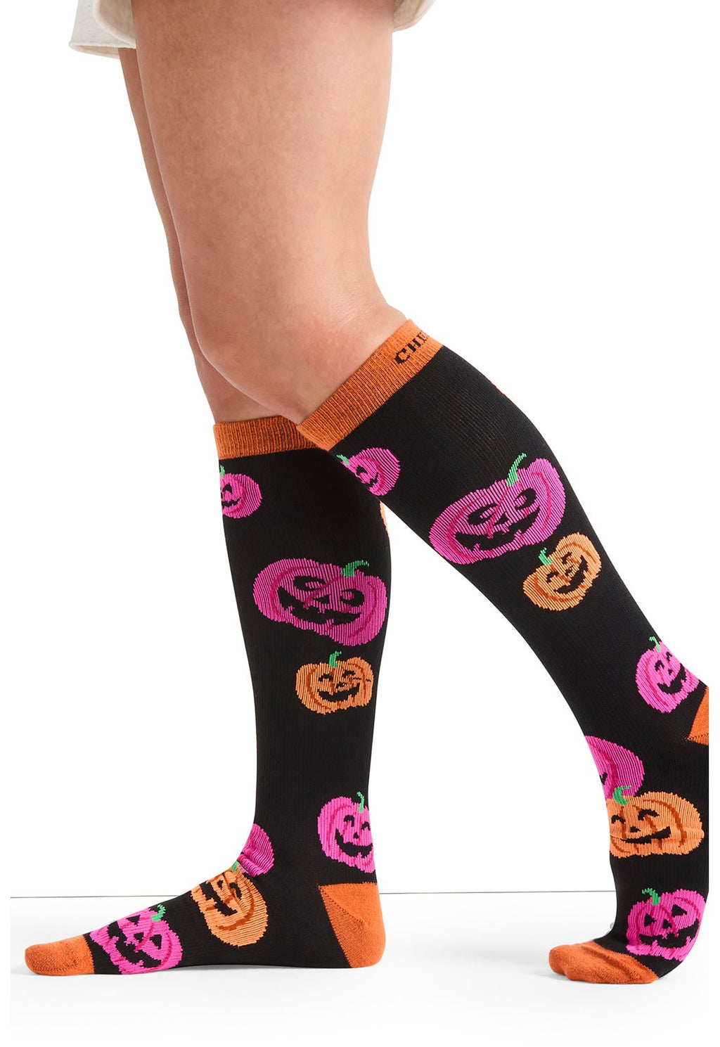Happy Pumpkins Compression SocksCherokee LegwearPRINTSUPPORT-HPYPM