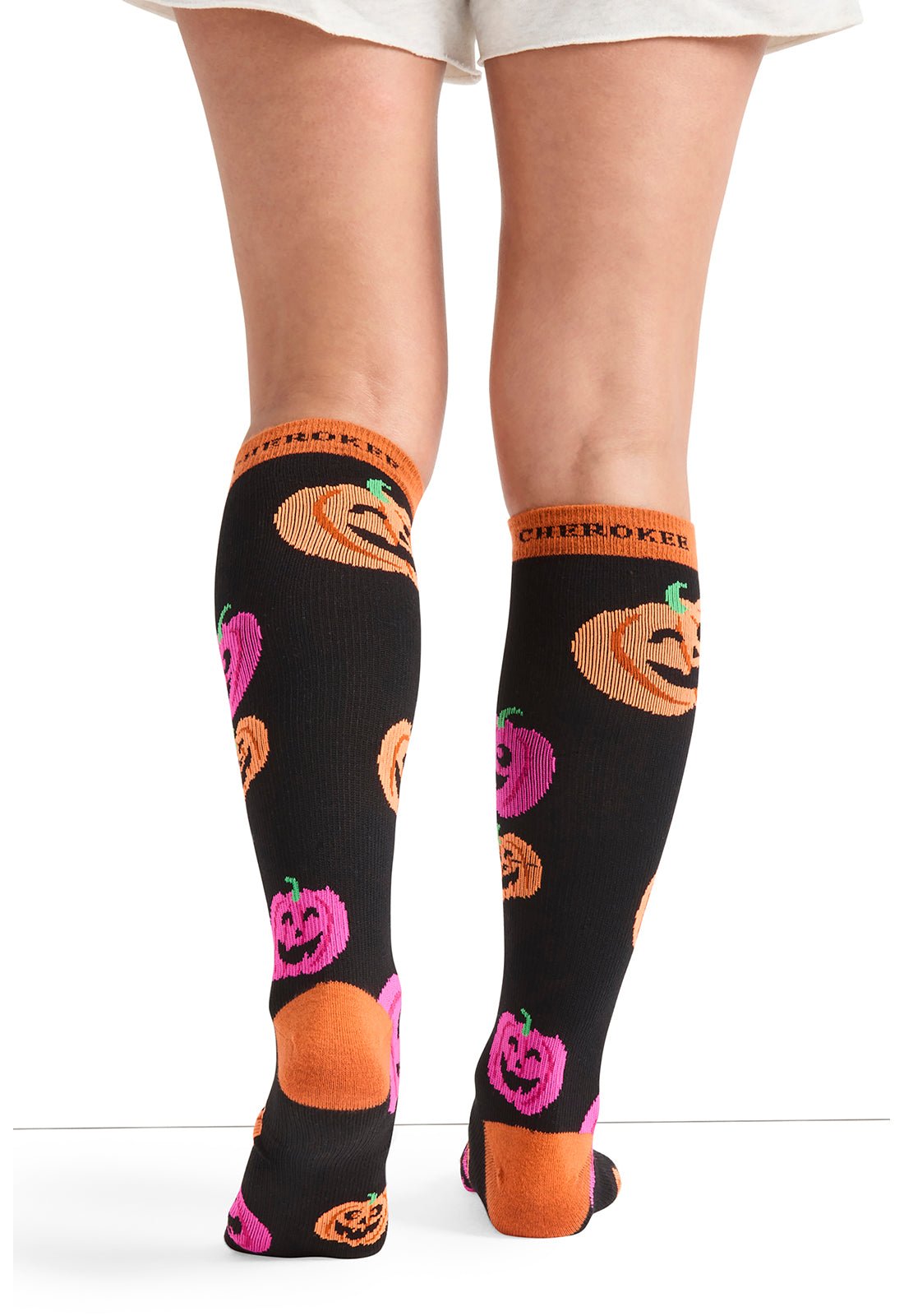 Happy Pumpkins Compression SocksCherokee LegwearPRINTSUPPORT-HPYPM