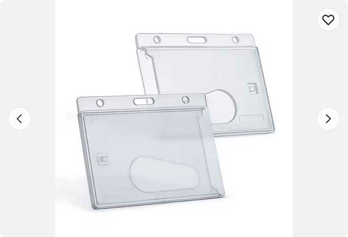 Hard Plastic Frosted Badge ID HolderLasalle UniformHARDCASE-HORIZONTAL