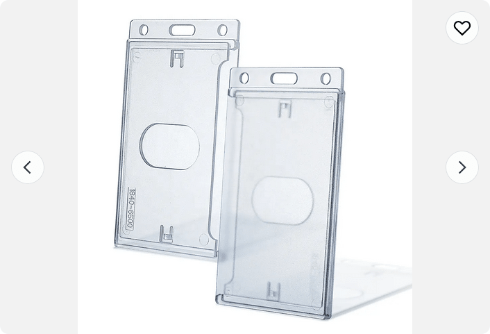 Hard Plastic Frosted Badge ID HolderLasalle UniformHARDCASE-VERTICAL