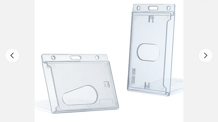 Hard Plastic Frosted Badge ID HolderLasalle UniformHARDCASE-VERTICAL