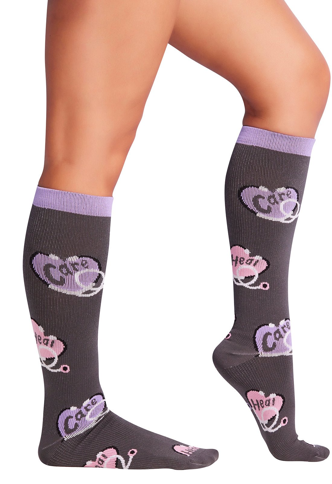 Heart Scopes Compression SocksCherokee LegwearPRINTSUPPORT-HRTSC