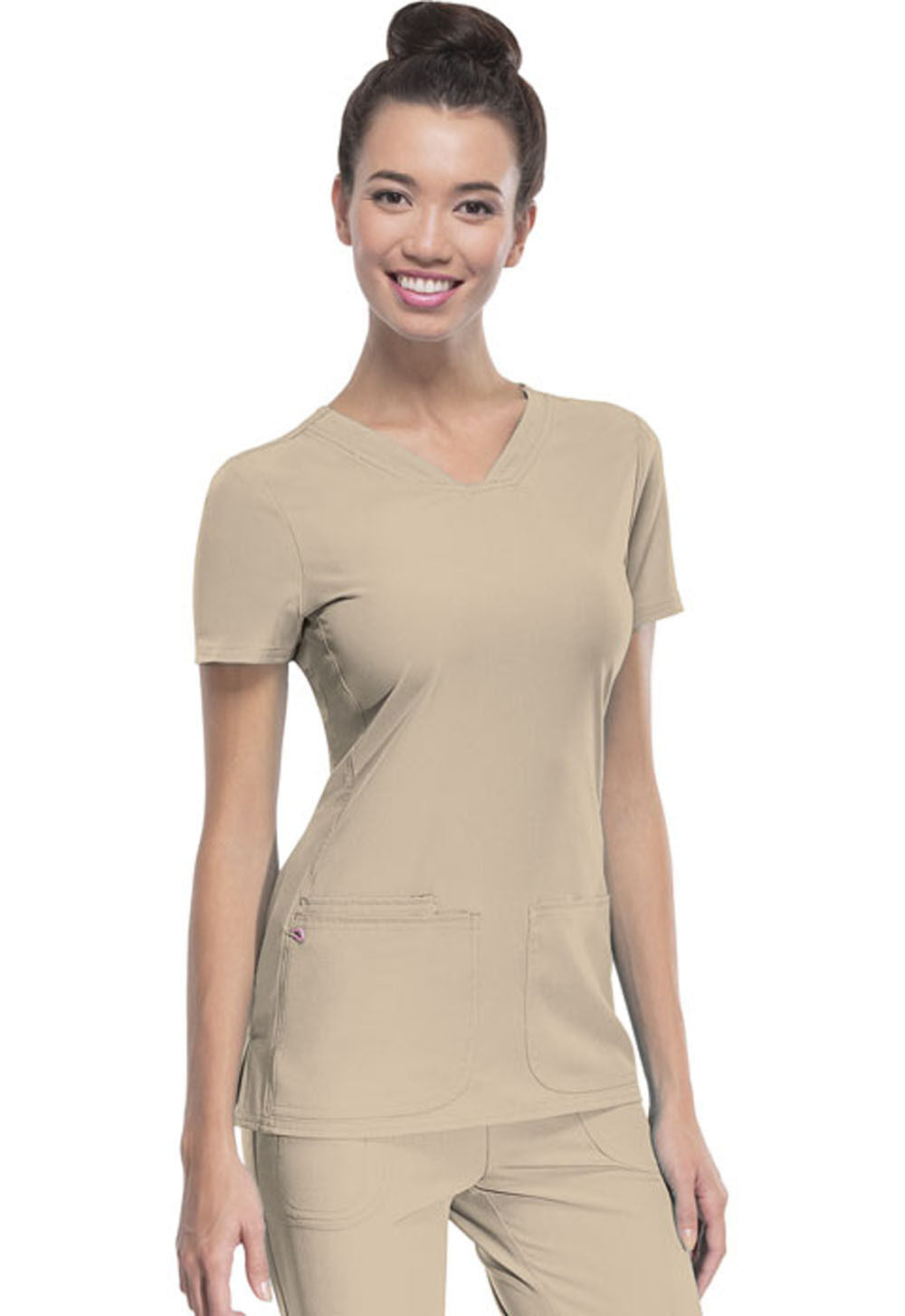 HeartSoul Scrub Top in Seasonal Colors Women's Scrub Top HeartSoul Khaki XXS