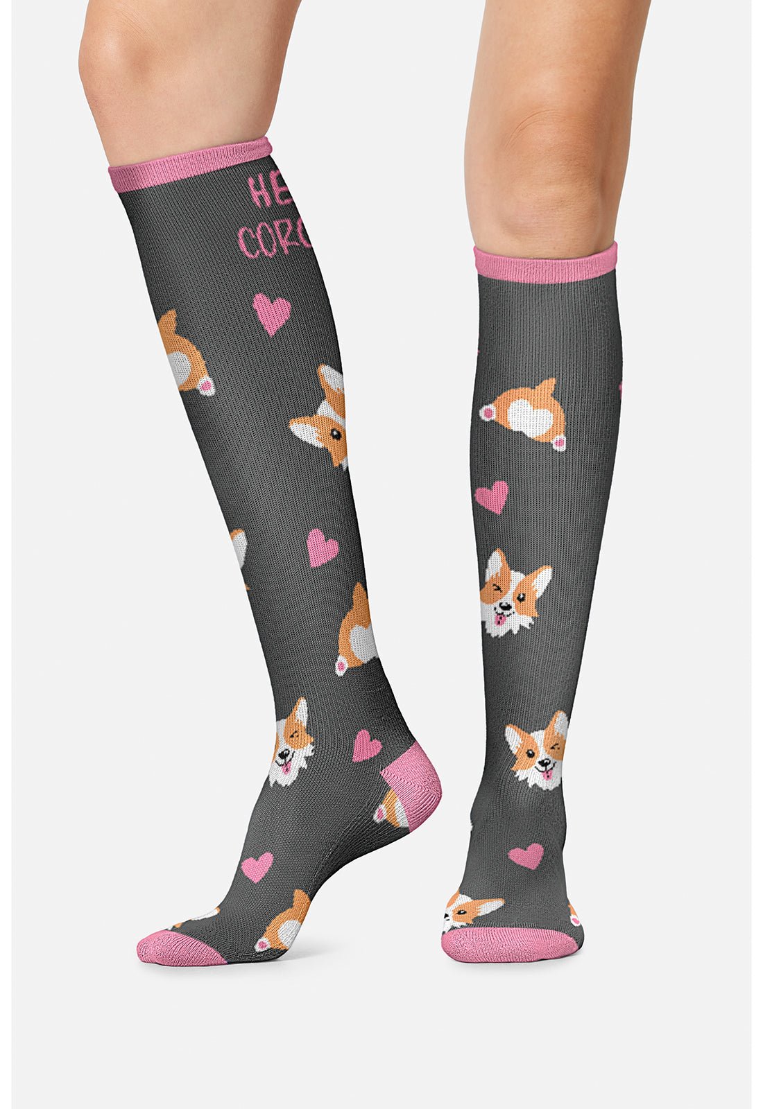 Hello Gorgeous Compression SocksCherokee LegwearPRINTSUPPORT-HLOGG