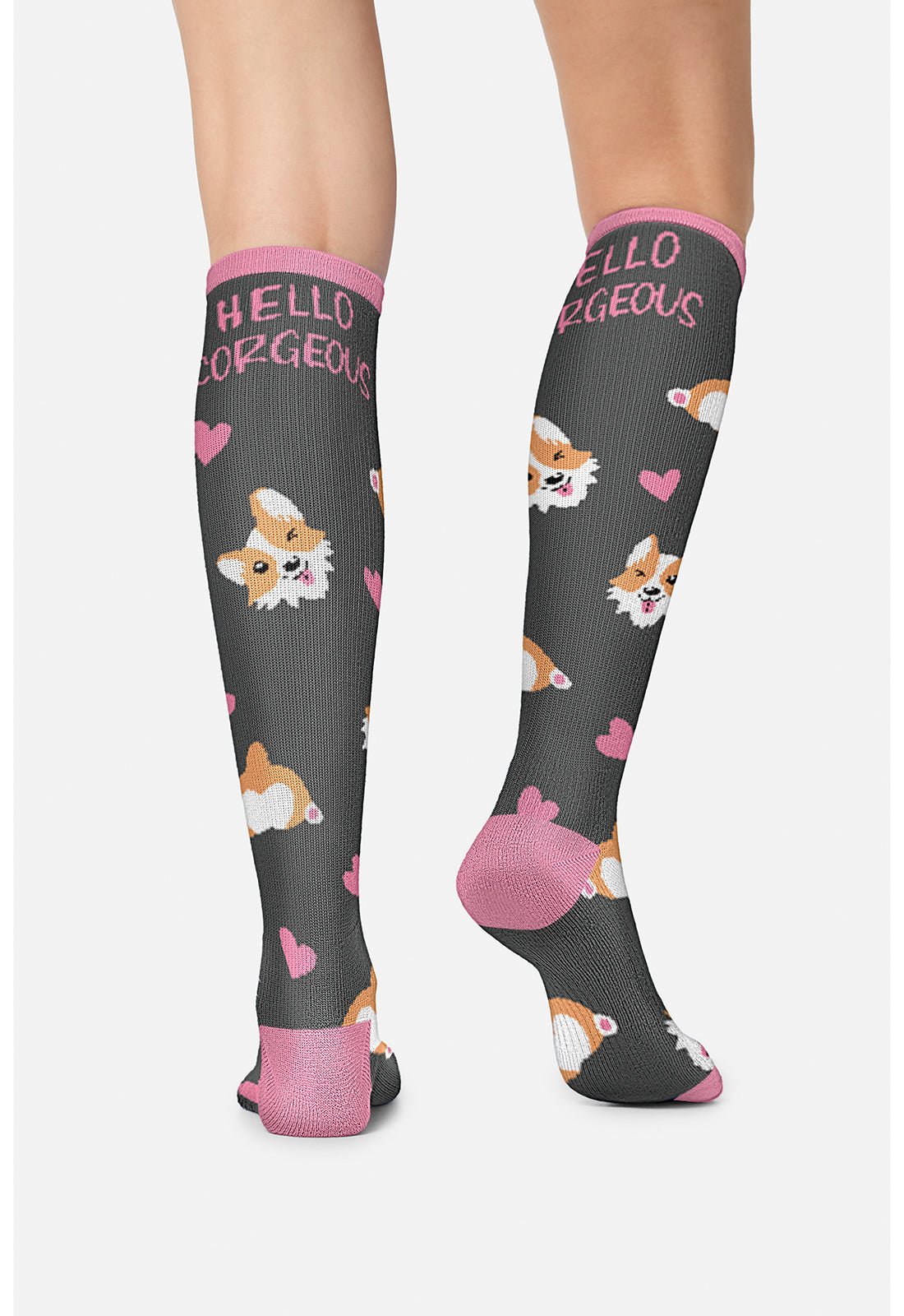 Hello Gorgeous Compression SocksCherokee LegwearPRINTSUPPORT-HLOGG