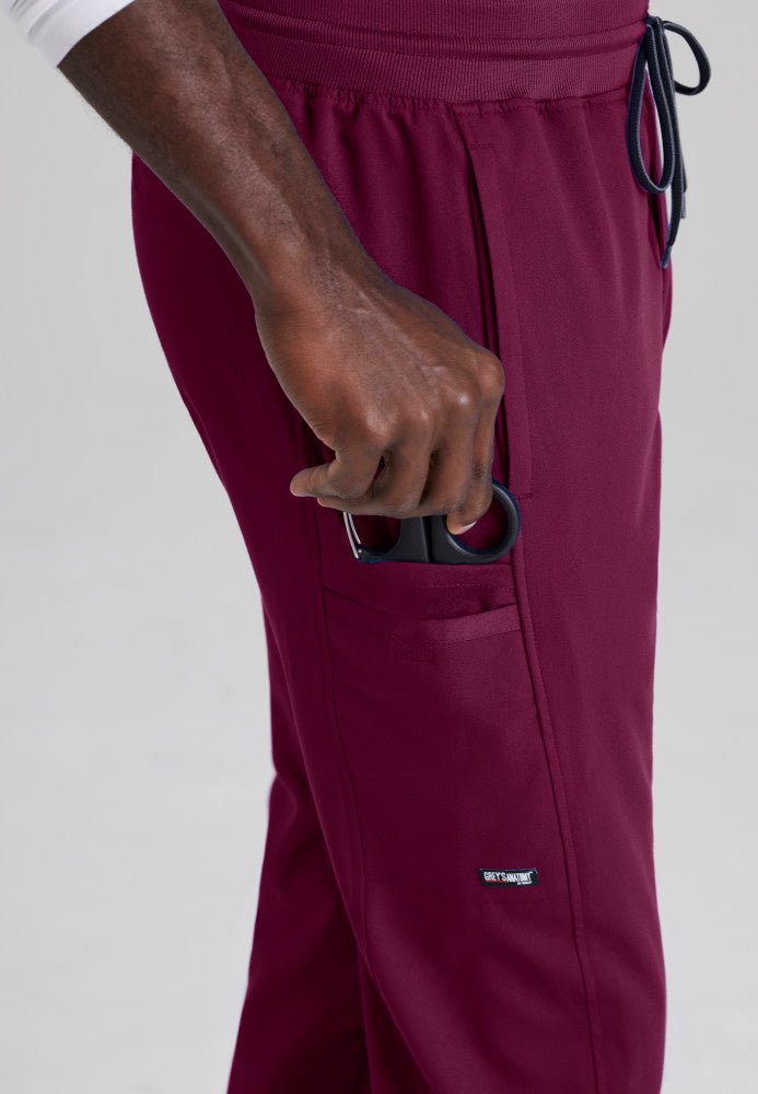 Hudson 6 Pocket Scrub PantGrey's Anatomy Spandex StretchGRSP617-WINE-XS