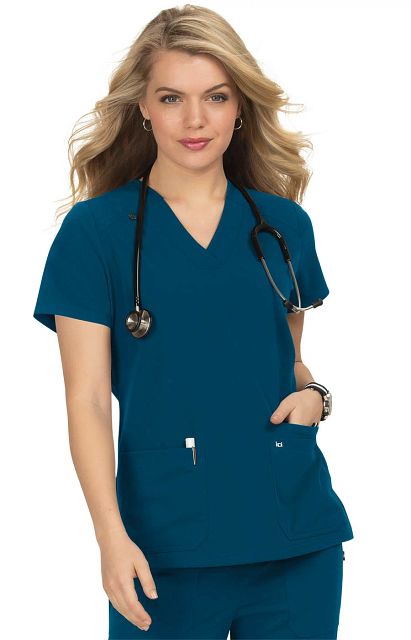 Hustle and Heart 3-Pocket Stretch Scrub Top Women's Scrub Top koi Next Gen