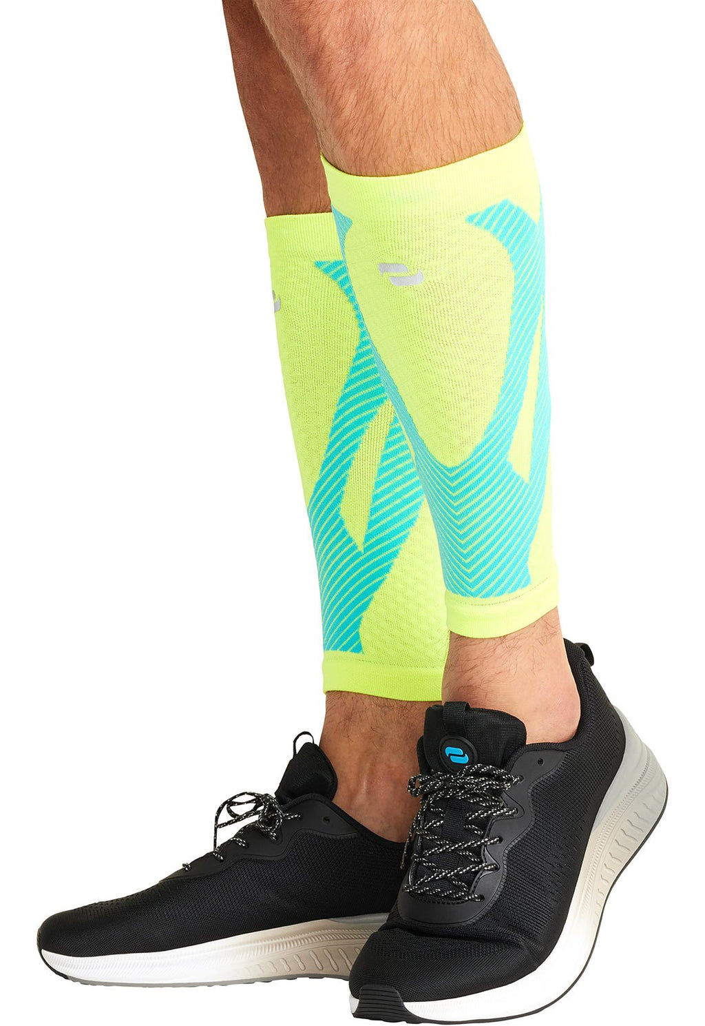 Hyper Yellow Turquoise - Compression Calf SleeveCherokee LegwearELECTIRC-HYTQ-REG