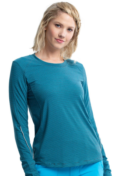 Infinity Long Sleeve Underscrub Knit Tee Women's Underscrub Cherokee Infinity Blue Jay XS