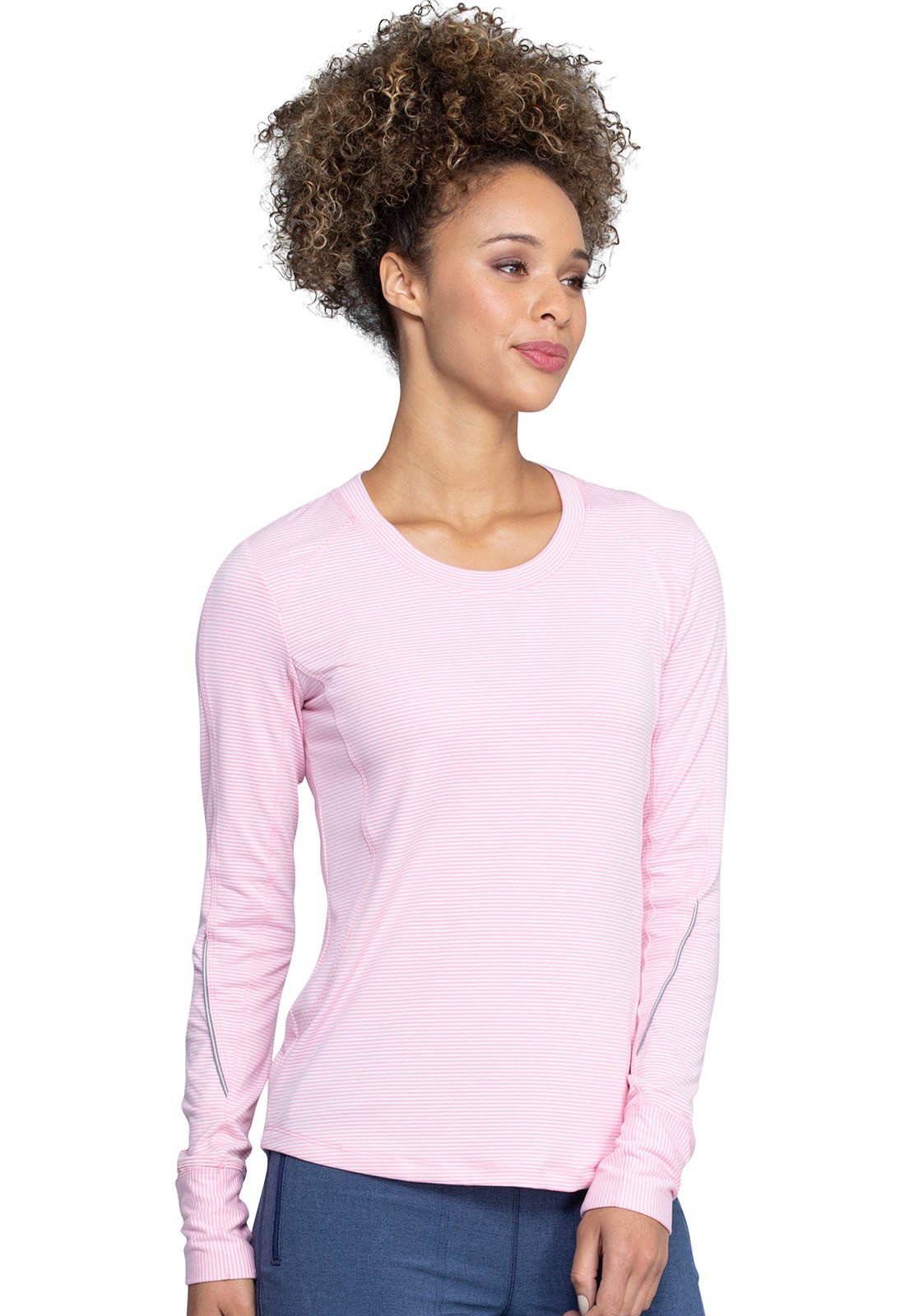Infinity Long Sleeve Underscrub Knit Tee Women's Underscrub Cherokee Infinity Pink Tonic XS