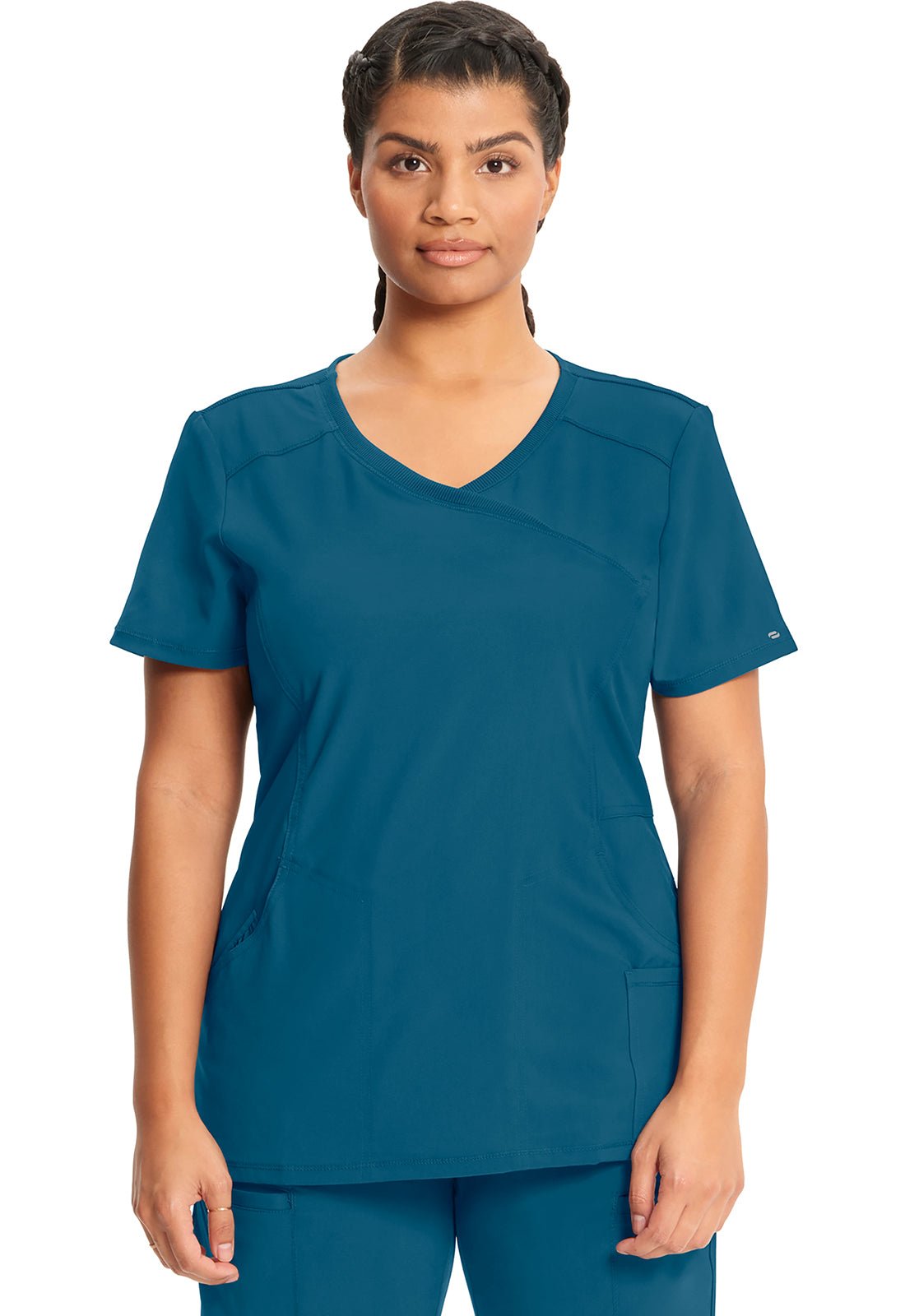 Infinity Mock Wrap Scrub TopCherokee Infinity2625A-CAPS-XXS