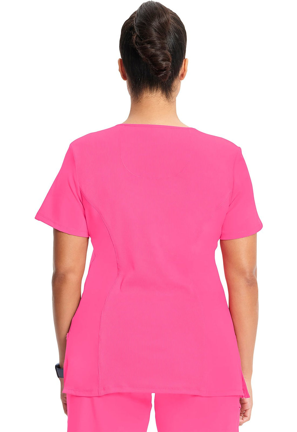 Infinity Mock Wrap Scrub TopCherokee Infinity2625A-CARMINEPINK-XXS