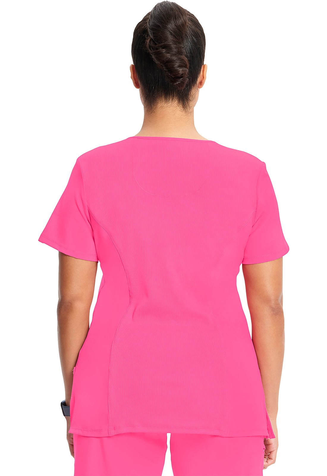 Infinity Mock Wrap Scrub TopCherokee Infinity2625A-CARMINEPINK-XXS