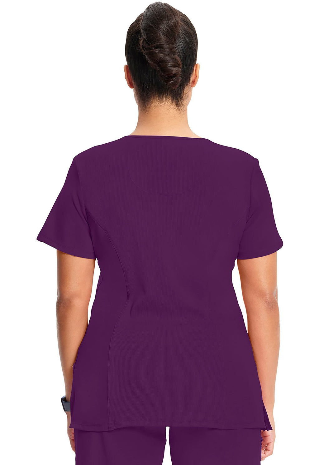 Infinity Mock Wrap Scrub TopCherokee Infinity2625A-EGGPLANT-2X