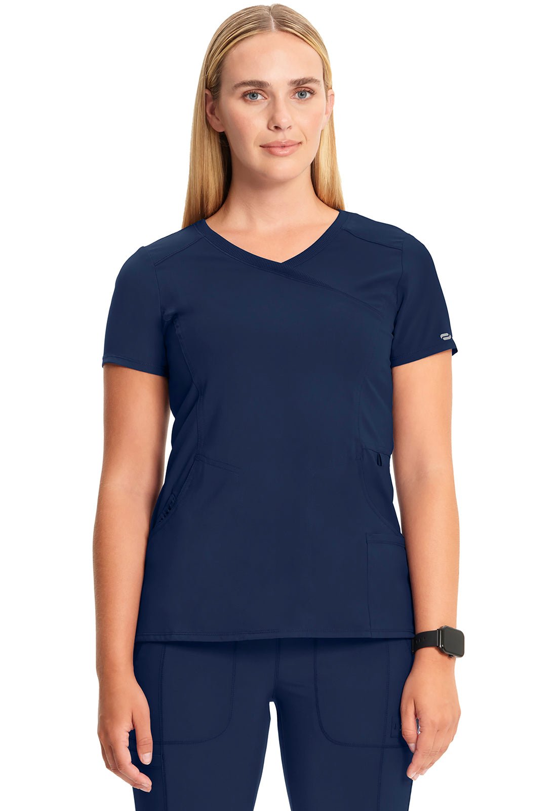 Cherokee Infinity Mock Wrap Scrub Top | 4-Pocket Stretch | Canada