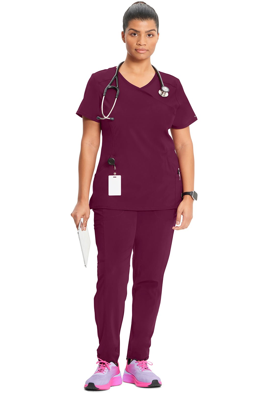 Infinity Mock Wrap Scrub TopCherokee Infinity2625A-WNPS-XXS