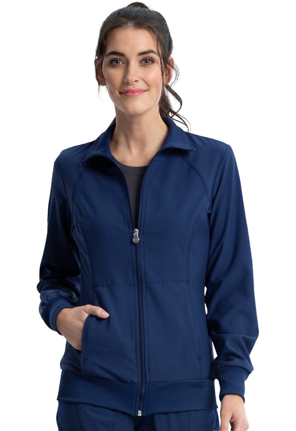 Infinity Zip Front Scrub JacketCherokee Infinity2391A-NAVY-XXS
