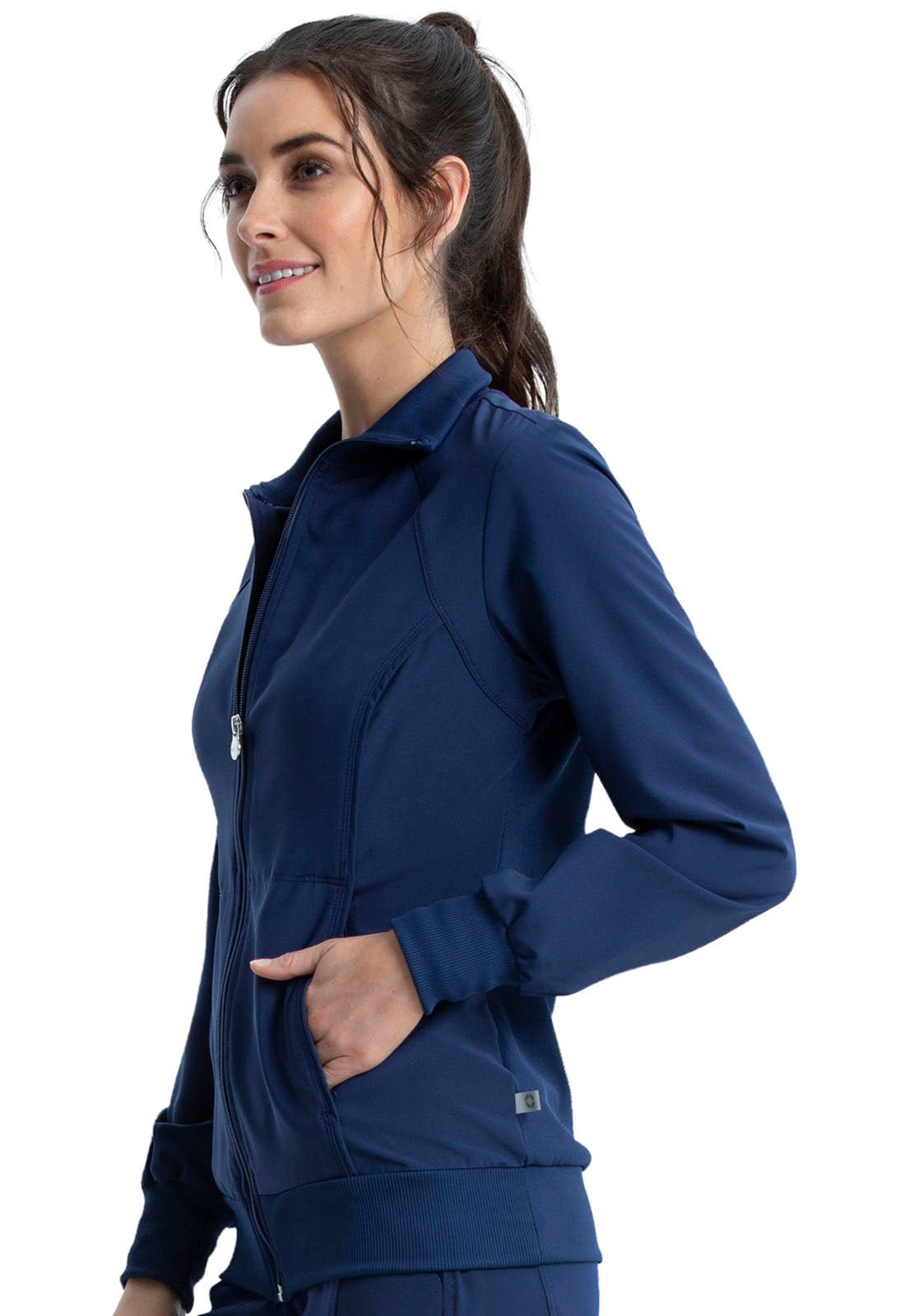 Infinity Zip Front Scrub JacketCherokee Infinity2391A-NAVY-XXS