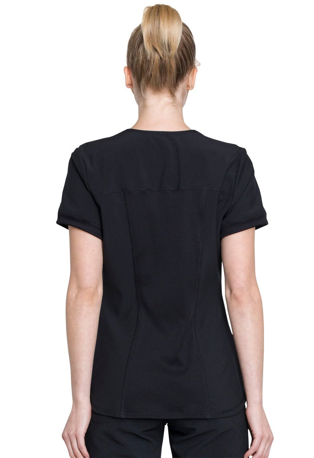 Infinity Zip Front Scrub TopCherokee InfinityCK810A-BLACK-XXS